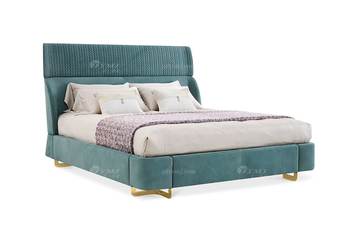 意式LUTUBE官方最新免费破解版LUTUBE视频在线观看别墅会所豪宅家用时尚奢华钛金+绿色真皮1.8米大床121B21M床1