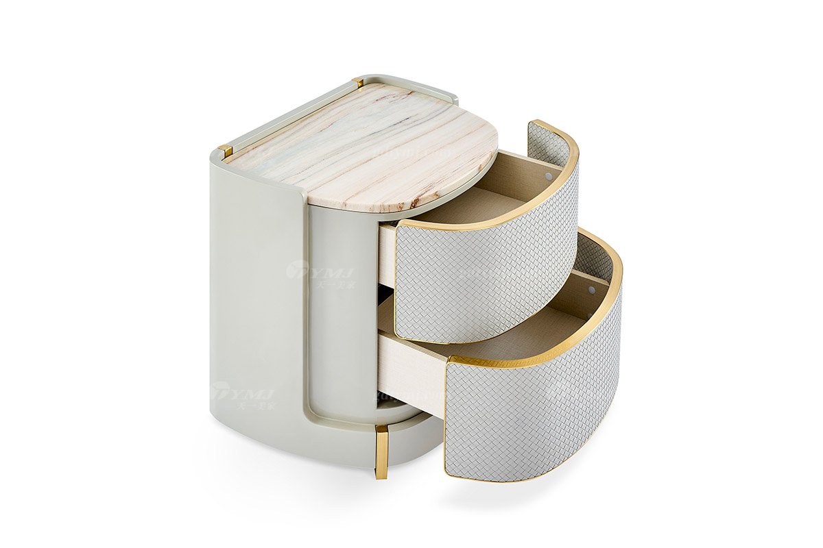 意式LUTUBE官方最新免费破解版LUTUBE视频在线观看别墅会所豪宅家用时尚奢华天然大理石浅灰色床头柜205B22B床头柜1