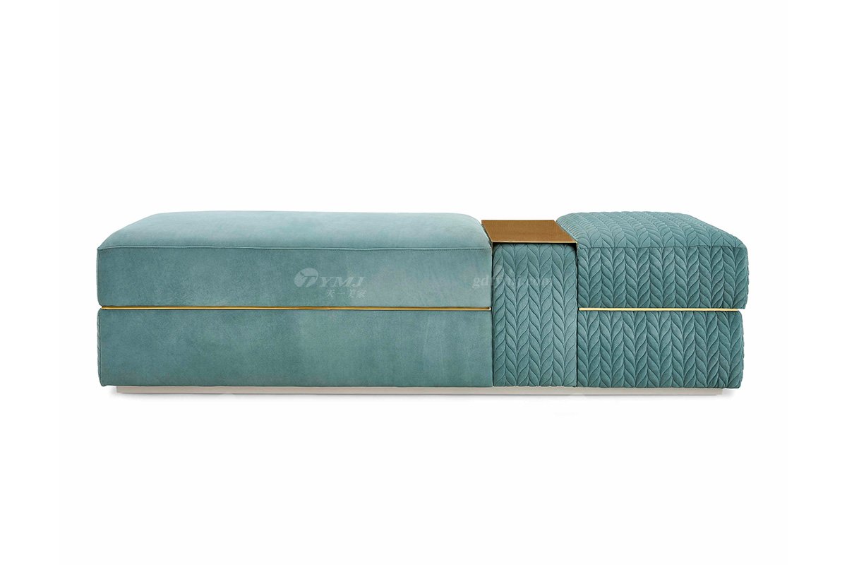 意式LUTUBE官方最新免费破解版LUTUBE视频在线观看别墅会所豪宅家用时尚奢华钛金属绿色床尾凳