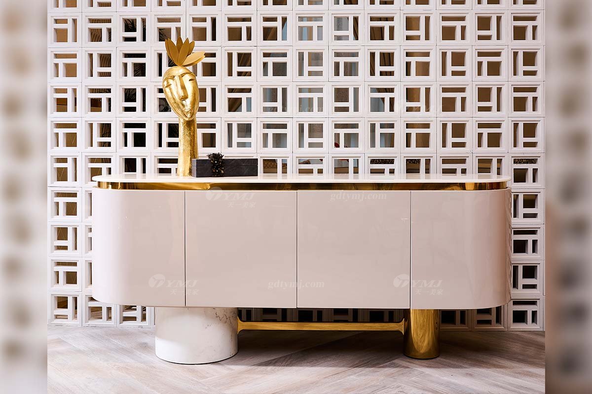 意式LUTUBE官方最新免费破解版LUTUBE视频在线观看别墅会所豪宅家用时尚奢华天然大理石+钛金餐边柜122D7餐边柜1