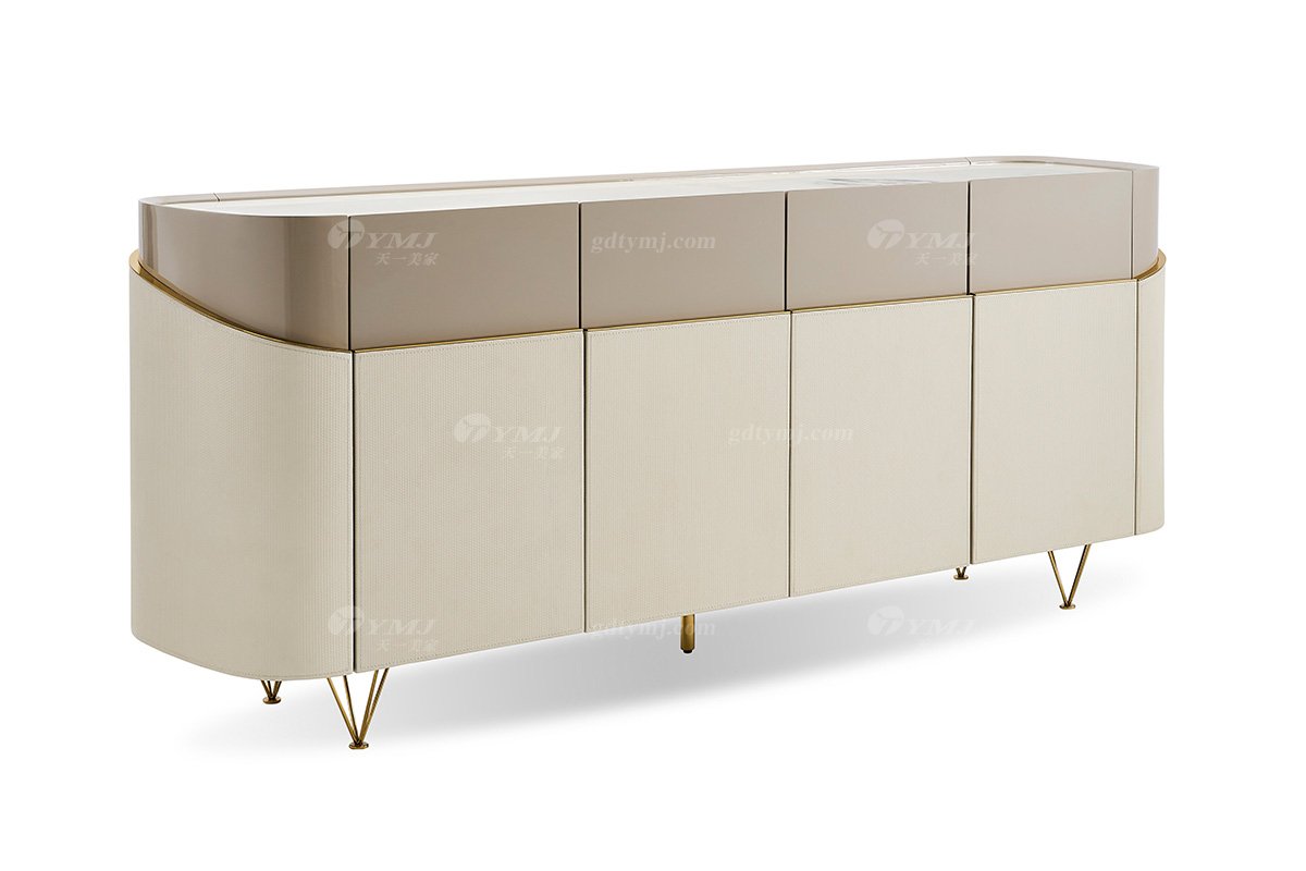 意式LUTUBE官方最新免费破解版LUTUBE视频在线观看别墅会所豪宅家用时尚奢华天然大理石米色餐边柜123D7餐边柜1