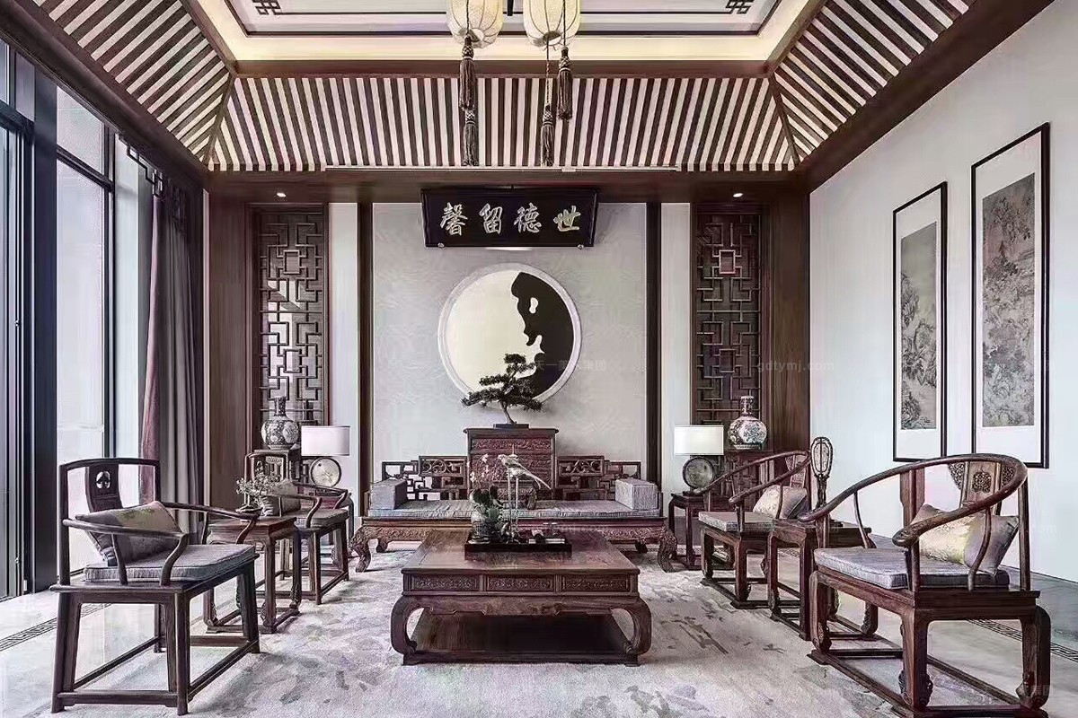 LUTUBE下载地址轻奢时尚性中式客厅家具